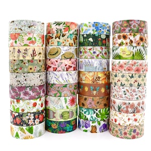 Echantillons de ruban adhésif floral floral - Ruban adhésif Washi pour scrapbooking - 1 mètre