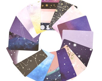 Space Journaling Cards - Pocket Cards for Scrapbooking (Set of 15)