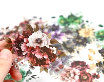 Pegatinas de flores: para álbumes de recortes y diarios (juego de 24)