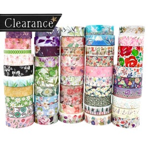 Pretty Floral Washi Tape: Journaling, Scrapbooking (1 Meter)