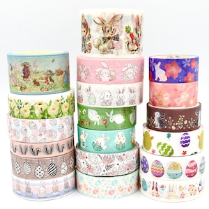 Echantillons de ruban adhésif Washi de Pâques - Ruban adhésif décoratif pour scrapbooking - 1 mètre