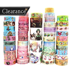 Cinta washi de anime: ideal para diario, scrapbooking y manualidades (1 metro)
