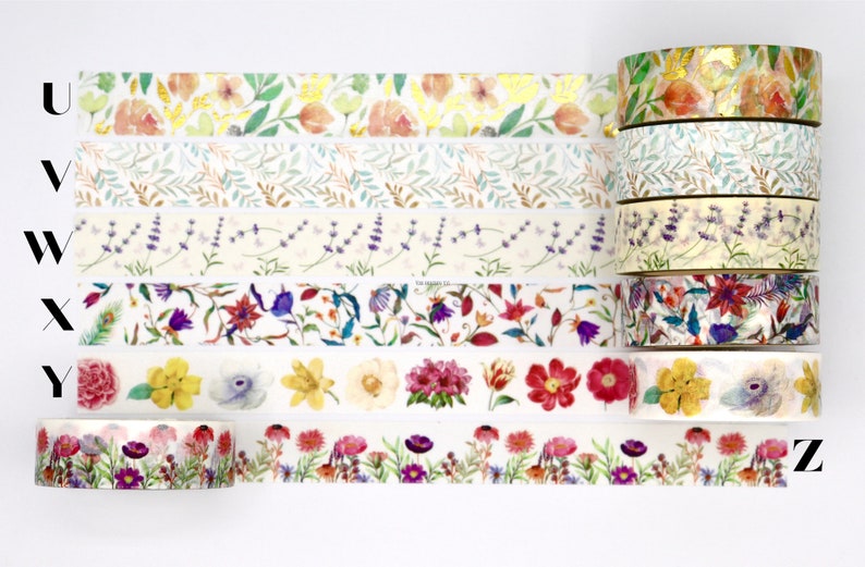 Pretty Floral Washi Tape Samples Decorative Tape for Crafting 1 Meter image 5