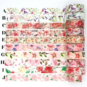 Pretty Floral Washi Tape Samples Decorative Tape for Crafting 1 Meter image 3