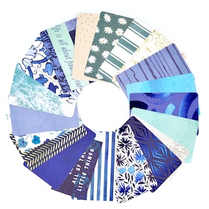Blauwe Project Life-kaarten - leuke logboekkaarten voor scrapbooking - set van 20