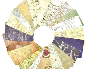 Cartes de visite vintage : Project Life, scrapbooking (Lot de 20)
