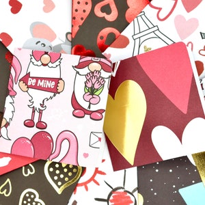 Cartes de voeux My Valentine - Cartes de voeux faites main (lot de 5)
