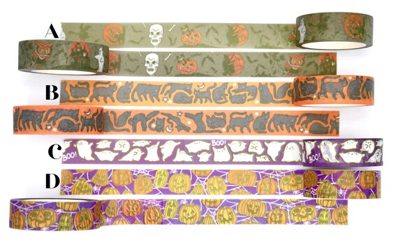 Spooky Halloween Washi Tape Samples Decorative Tape for Crafts Planner  Decorations Journal Embellishments Cute Stationery 1 Meter 