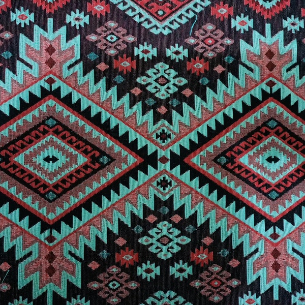 Upholstery Fabric, Traditional Ethnic Tribal Style , Cotton Woven Fabric, Tapestry Fabric, Aztec Navajo, Geometric Kilim Fabric Meter / Yard