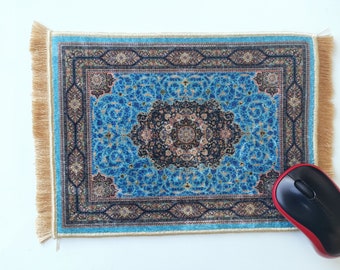 Mouse Pad Mat Persian Rug, Office Decor, Table Mat, Dining Table decor, Computer Tablet Mat, Non Slip Backside