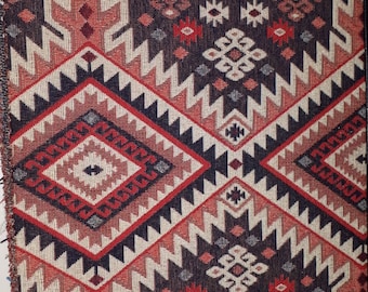 Upholstery Kilim Fabric, Turkish Fabric By the Yards, Oriental kilim fabric, Chenille Fabric, boho kilim fabric, Turkish oriental fabric.