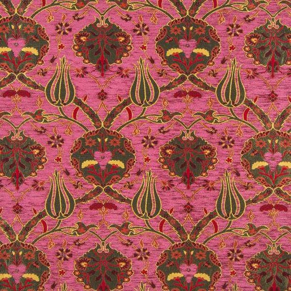 Oriental Upholstery Fabric By The Yard, Turkish Kilim Fabric For Sofa Or Chairs, Vintage Style Textile, Luxury Home Decor Material