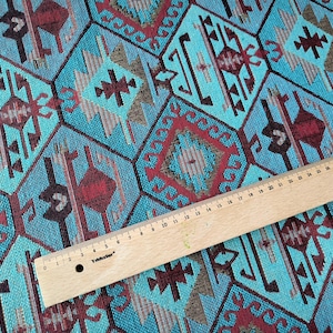 Upholstery kilim, bohemian boho, anatolian tapestry tribal southwestern turkish navajo moroccan ethnic fabric, kilim fabric by the yard..