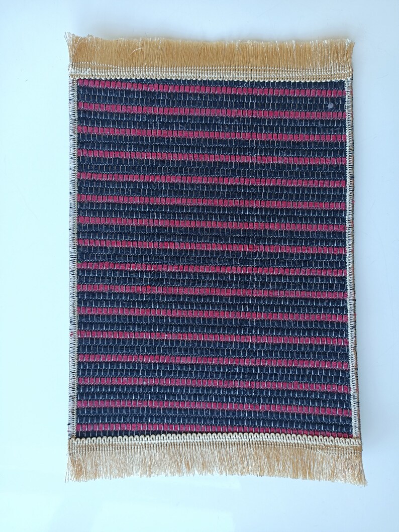 Mouse Pad Mat Turkish Rug, Office Decor, Table Mat, Dining Table decor, Computer Tablet Mat, Non Slip Backside afbeelding 4