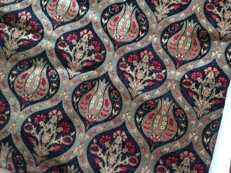 Jacquard Chenille Upholstery Fabric Oriental Style Fabric | Etsy