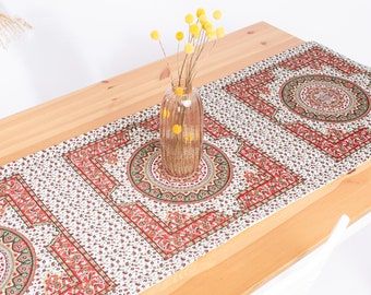 Floral Turkish Kilim Table Runner, Decorative Runners, Cotton Table Runner, Wedding Table Runner, Farmhouse Decoration, Living Room