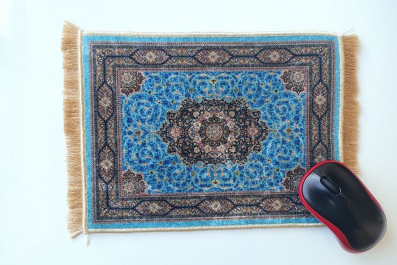 Mouse Pad Mat Persian Rug, Office Decor, Table Mat, Dining Table decor, Computer Tablet Mat, Non Slip Backside