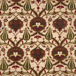 upholstery fabric, tulip jacquard fabric, chenille upholstery fabric, floral fabric, oriental fabric by the yard, kilim fabric by the yar.