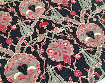 Upholstery fabric by yard, Black upholstery fabric, boho upholstery fabric, tribal upholstery fabric, farmhouse upholstery fabric.
