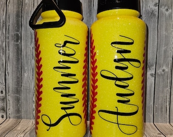 Softball Glitter Sport Water Stainless Steel Softball