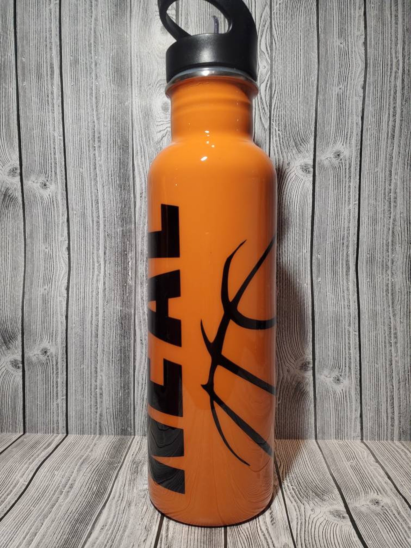 Basketball Sport Water Bottle. Stainless Steel Cup. Etsy