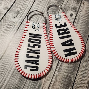 Baseball bag tags OR key chains.