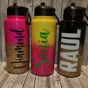 Glitter Tumbler. Custom Ombre Tumbler. Stainless Steel Ozark Trail 32oz Double Wall Vacuum Tumbler. Personalized (Optional)