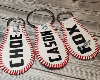 Baseball bag tags OR key chains.