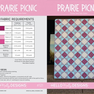 Prairie Picnic Quilt Pattern PDF image 8