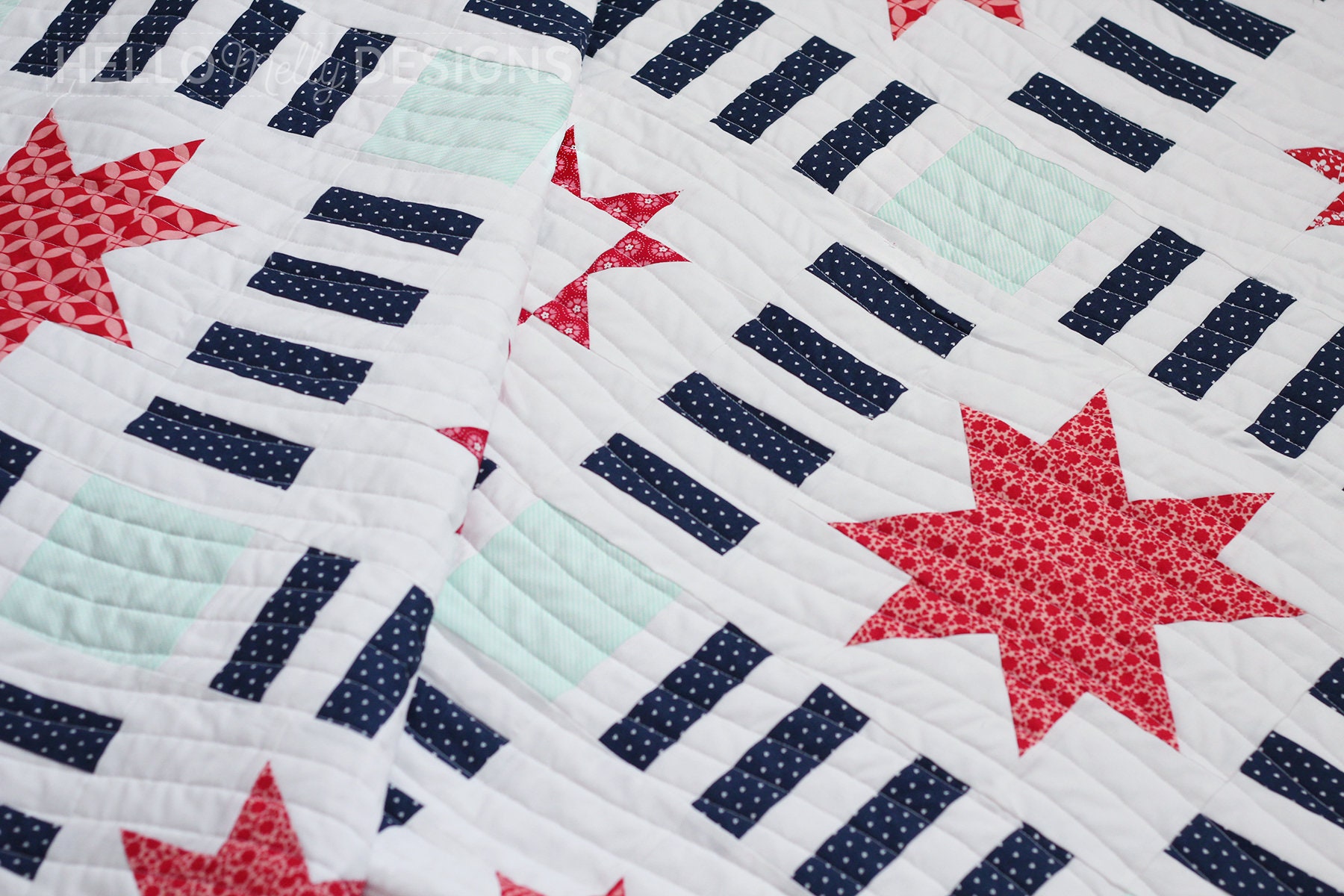 Star Strip Pattern Stars in Stripes Quilt Pattern - Etsy