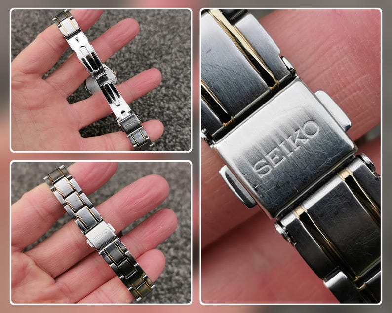 Seiko SOLAR-klocka, blå urtavla, ljusgrå visare, E/F-dagarsdatum, rostfritt stålarmband bild 9