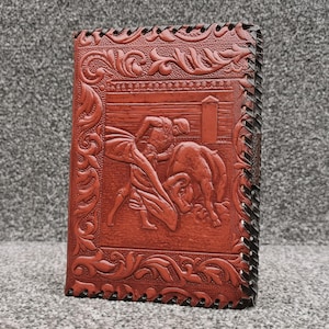 Leather Spain Matador Souvenir, Telephone Directory & Notepad Paper, Desk Table Top
