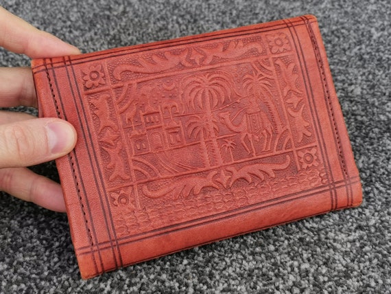 Artisan Moroccan Tan Leather Coat Wallet Handmade… - image 9