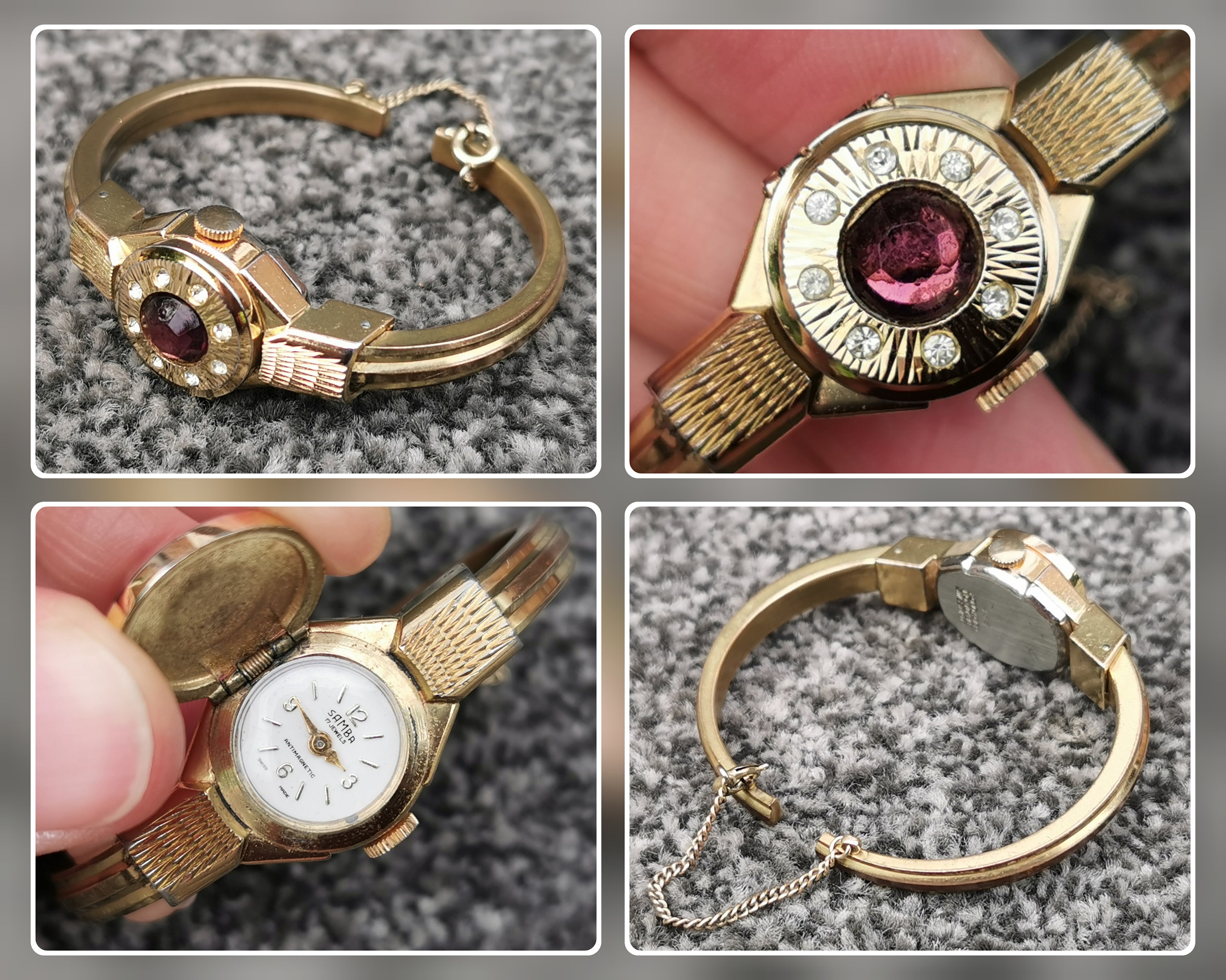 Vintage Watch SAMBA 17 Jewels Swiss Made Gold Plated  display picture 1