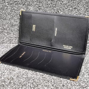 Cartera de cuero para documentos de viaje, organizador de pasaportes y billetes, estilo abrigo largo