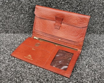 Vintage Leather Money Wallet, 1960s New Stock Rare Find! CHOSSY