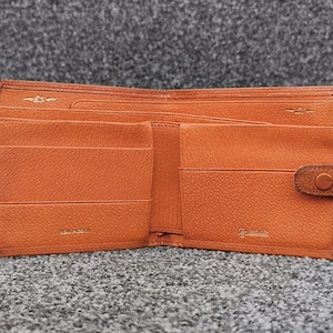 Cartera de bolsillo con diseño de cartera de cuero de cerdo vintage "Premier" de PJ, década de 1960 y 1970