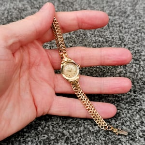 Vintage Girls Small Wrist Size 14cm 5.5&quot; Watch, Smiths Astral, Gold-Plated Bracelet