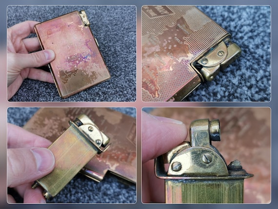 1950's WWII Germany British Zone Brass Cigarette Case