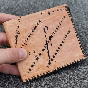 ¡Billetera de cuero, cuero exótico, idea de regalo retro para papá, esposo, abuelo y novio!