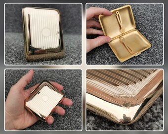 Art Deco Rolled Gold Cigarette Case, Mid 20th Century Vintage, Made In U.S.A (Vintage collectable)