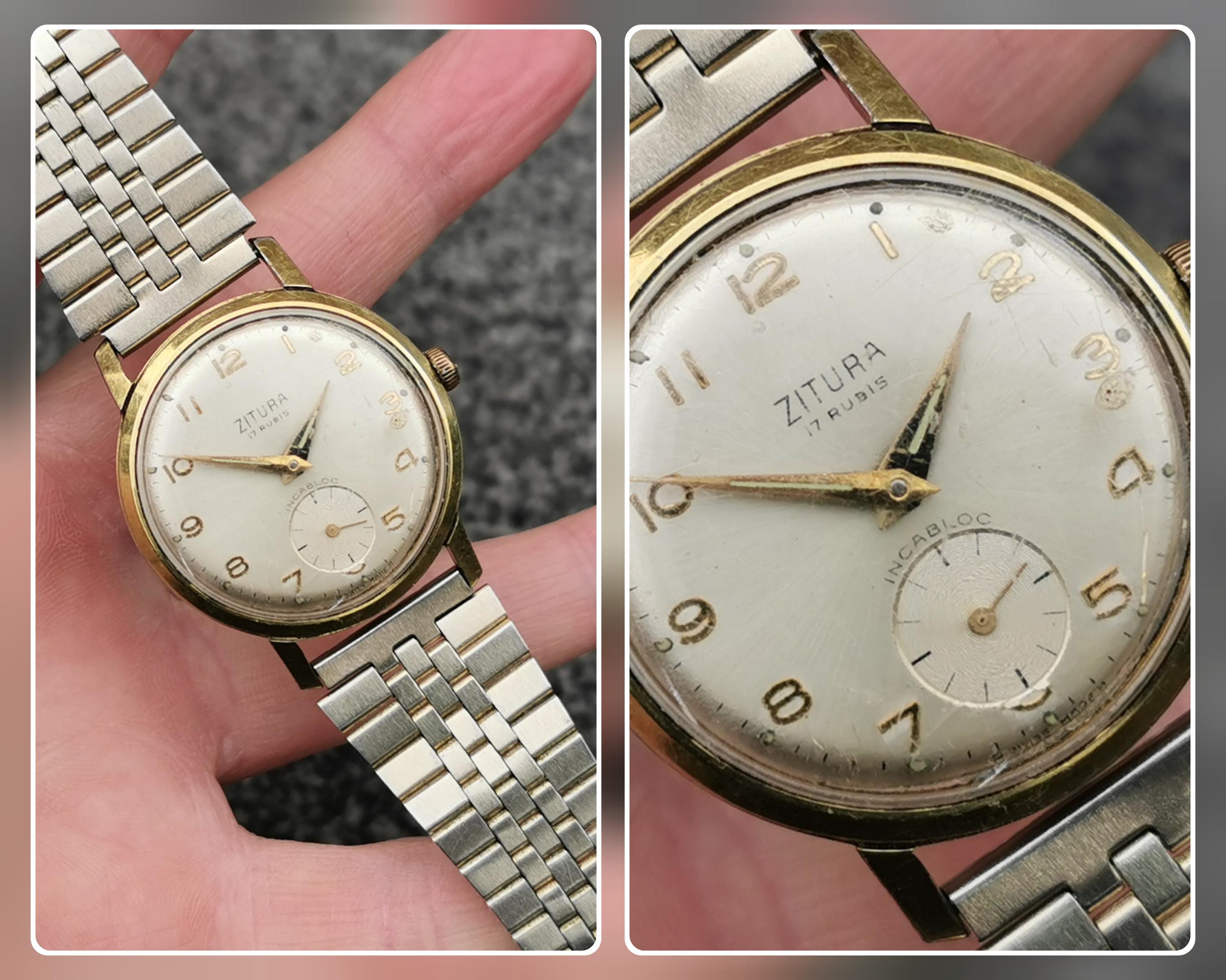 Vintage Zitura Watch: Swiss Made Gents Mechanical Wristwatch, 17