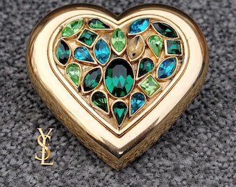 Yves Saint Laurent　ジュエルパウダー　ヴィンテージ イブサンローラン ジュエルコンパクト プレストパウダー ピンクハート