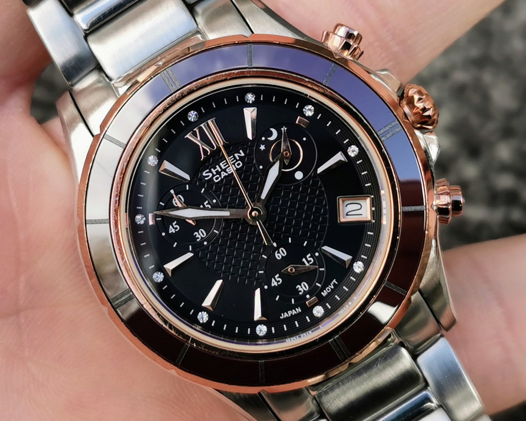 Casio sheen pink gold best sale