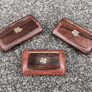 嗅ぎタバコ入れ　スナッフケース　ヴィンテージ　アンティーク 杢目美しい嗅ぎタバコケース-antique walnut snuff case 工芸品