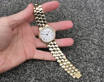 Vintage Delma Les Supremes Gents Watch: 18K Gold Plate Swiss Click