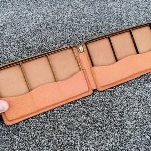1960s Real Pigskin Leather Cigarette Case, Zip Around Action, Metal Framed