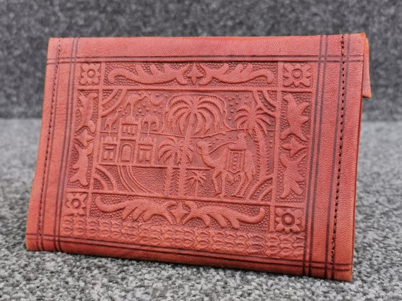 Artisan Moroccan Tan Leather Coat Wallet Handmade… - image 7