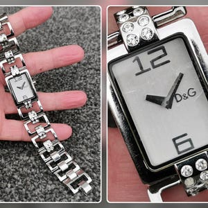 Vintage 90s D&G Silver Chain-Link Bracelet Watch with working battery Vintage watch dolce & gabbana - Gem main image 2