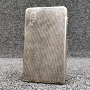 Étui à cigarettes vintage EPNS en métal argenté, exemple bien utilisé, Retro Tobacciana